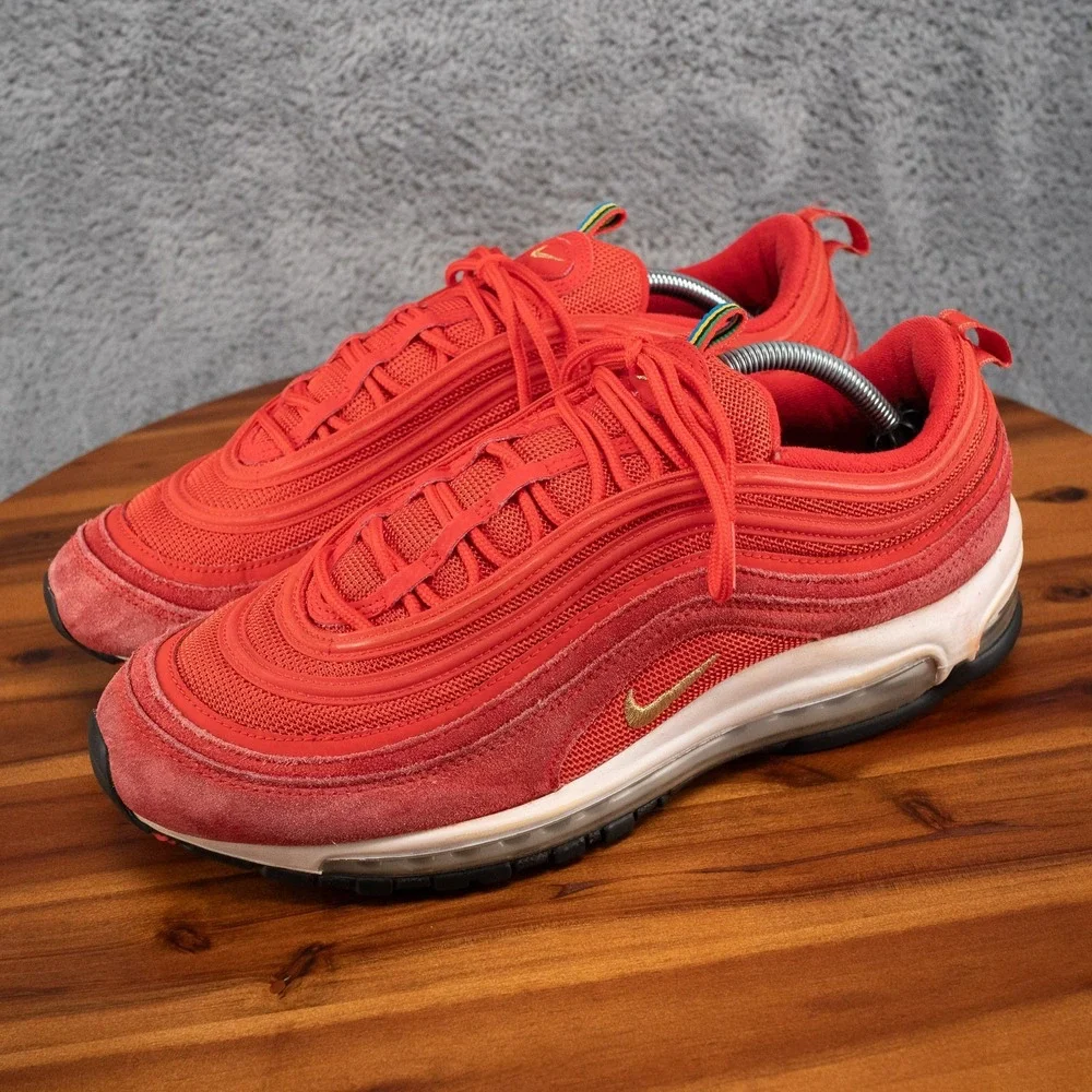 Nike Air Max 97 Sneakers Mens Size 11.5 Red Athletic CI3708-600
